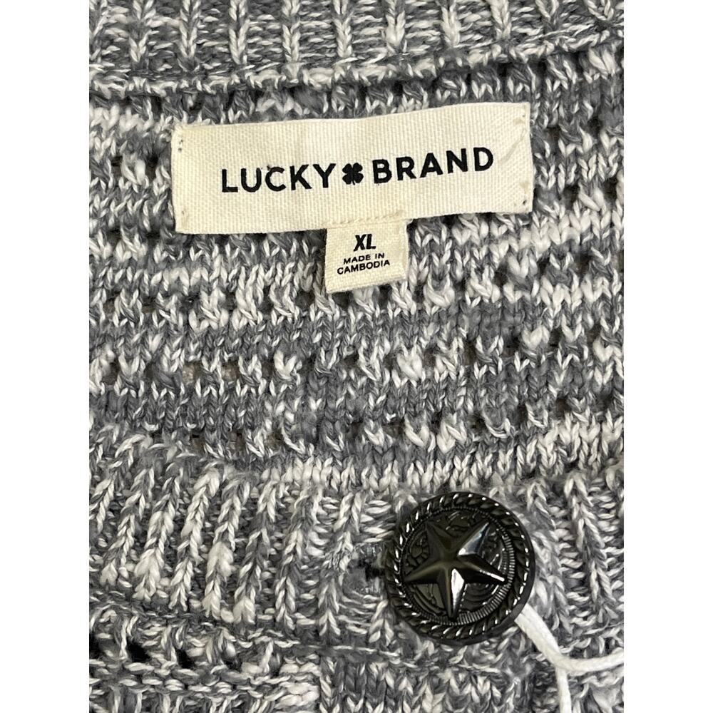 Lucky Brand Short Sleeve Cotton Button Down Cardigan, size XL, MSRP $89.50 - Picture 3 of 13